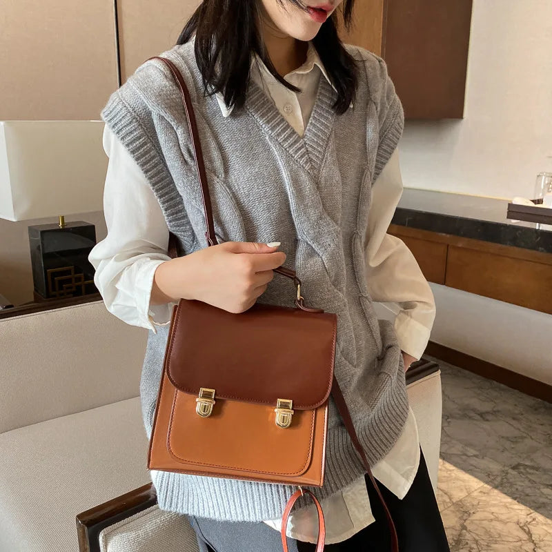 Retro Female Shoulder Bag Messenger Handbag for Autumn Winter