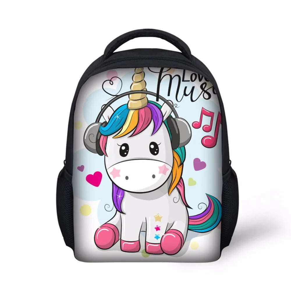 Unicorn Printing Backpack Girls Mochila Escolar Kindergarten Bag