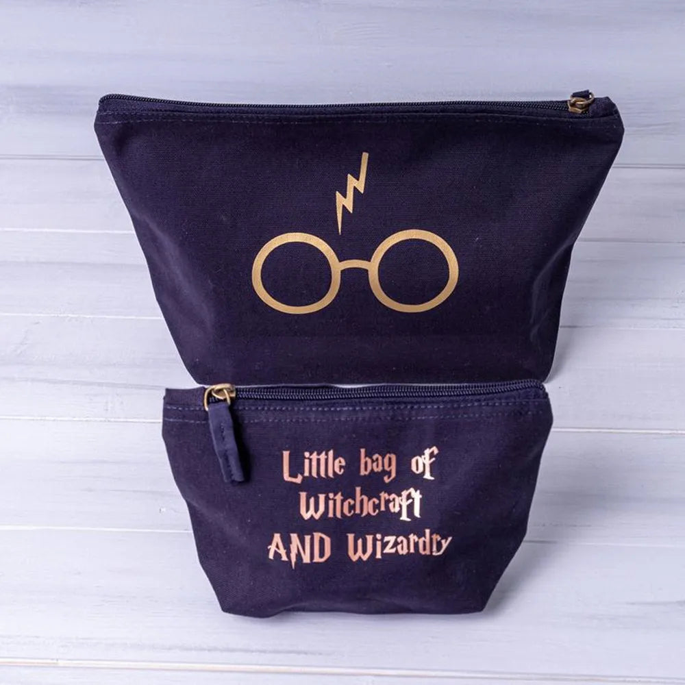 Navy Rose Bridal Party Makeup Bag, Bridesmaid Pouch