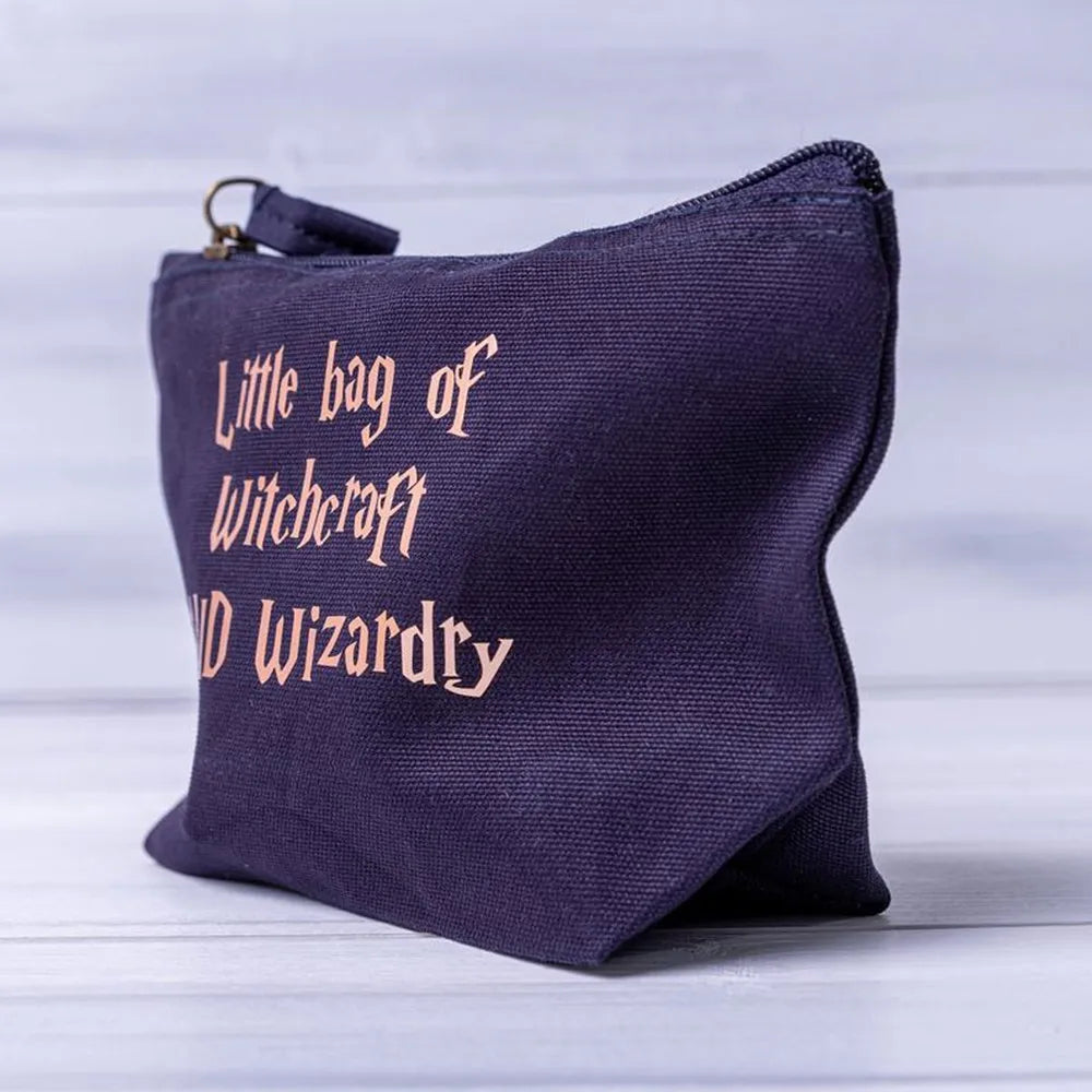 Navy Rose Bridal Party Makeup Bag, Bridesmaid Pouch