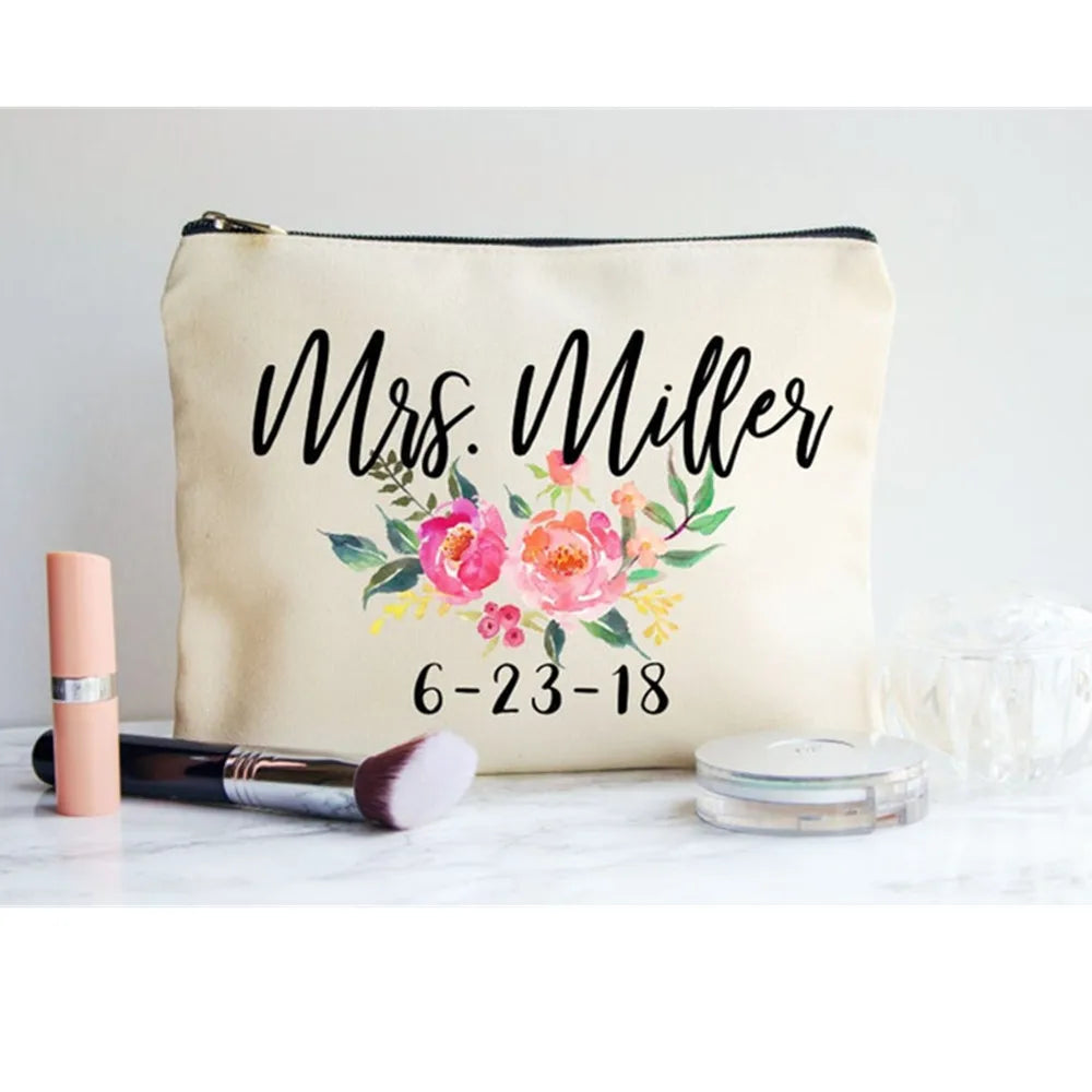 Floral Bachelorette Makeup Bag