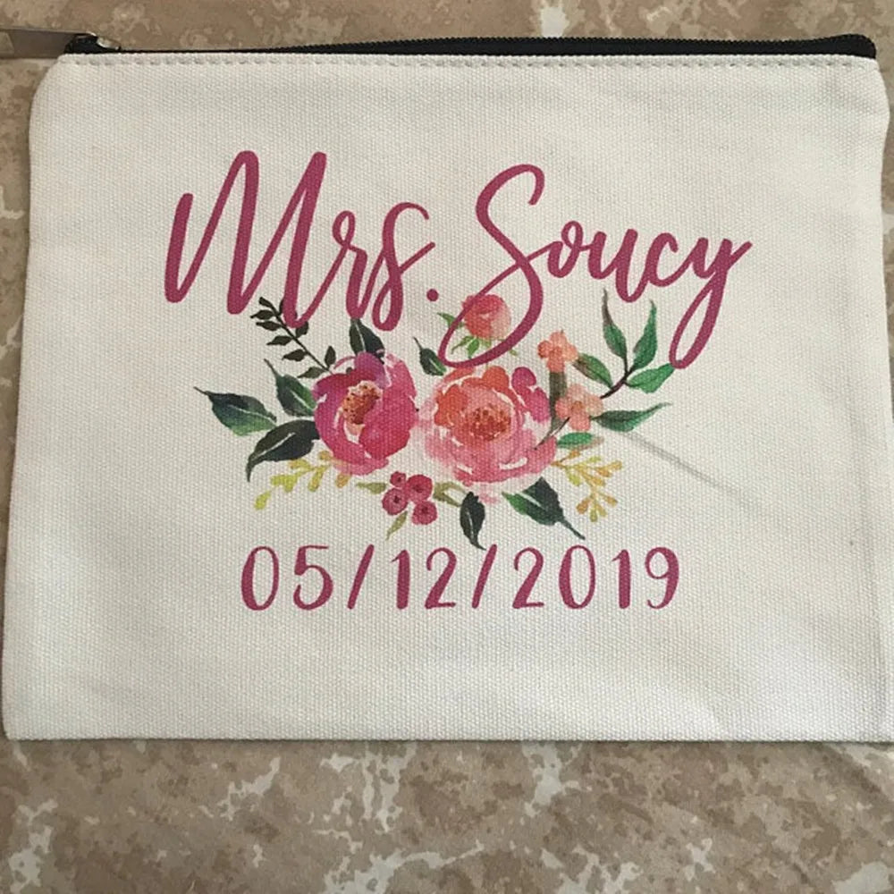 Floral Bachelorette Makeup Bag