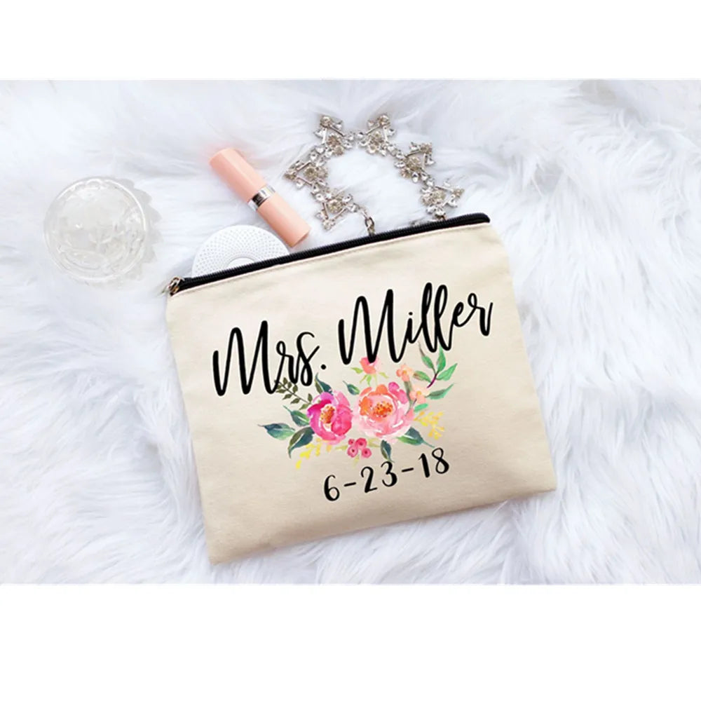 Floral Bachelorette Makeup Bag