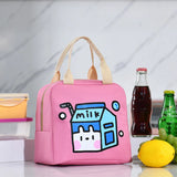 Cartoon Hamburger Dog Milk Lunch Bag Tote Thermal Food Bag Women Kids