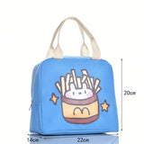 Cartoon Hamburger Dog Milk Lunch Bag Tote Thermal Food Bag Women Kids