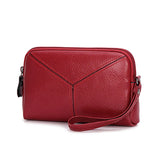 Leather Women Envelope Bag Clutch Purse Handbag