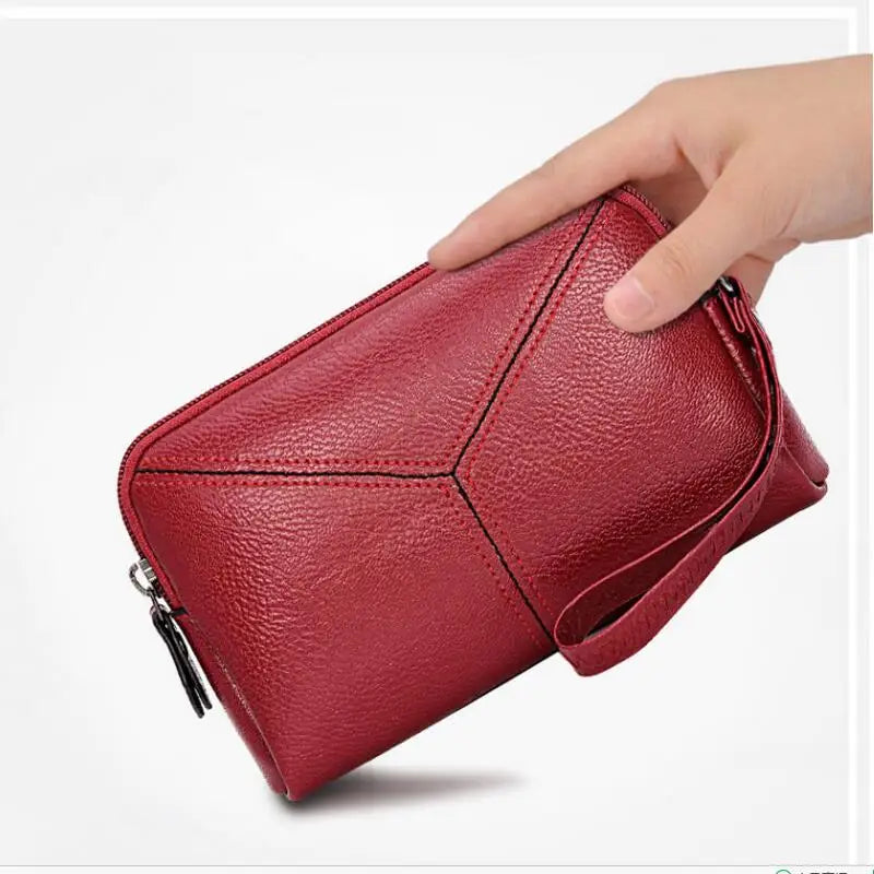 Leather Women Envelope Bag Clutch Purse Handbag