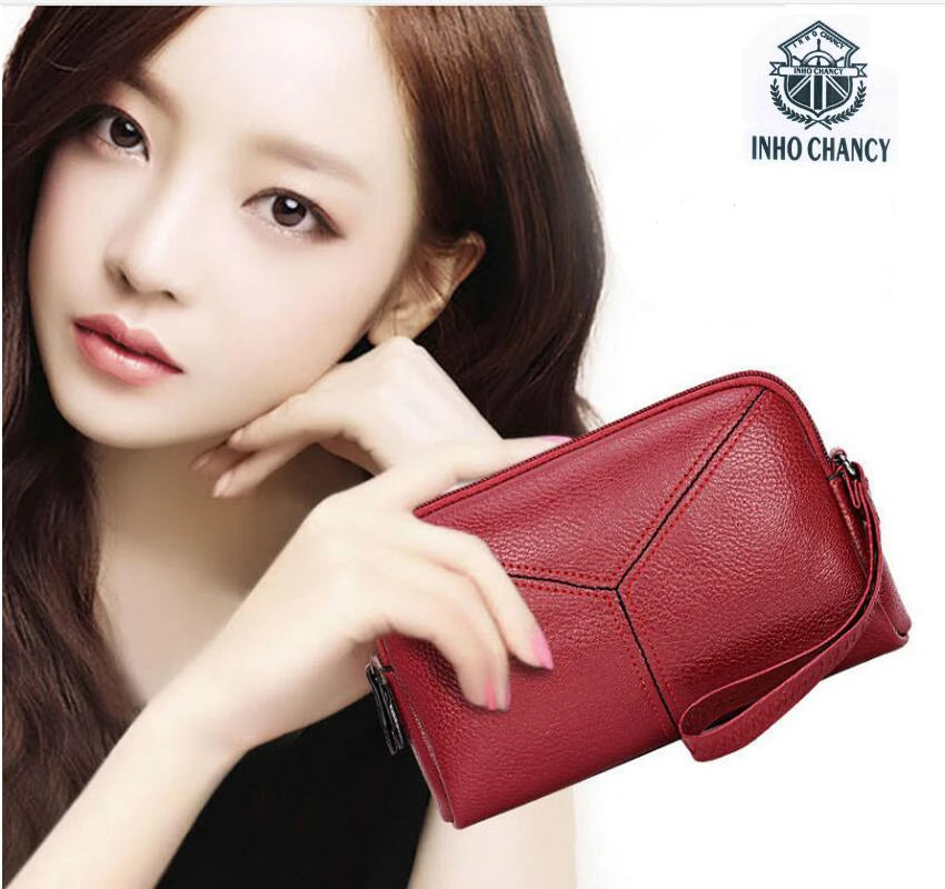 Leather Women Envelope Bag Clutch Purse Handbag