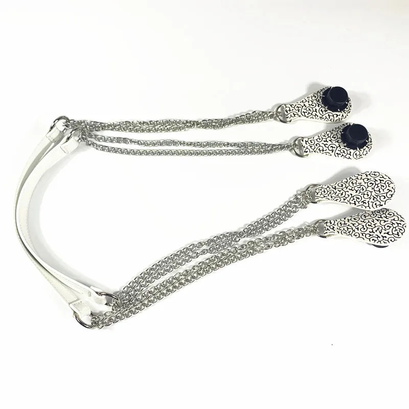 PU Leather & Chain Bag Handle for Obag Tote - Long Bag Handles