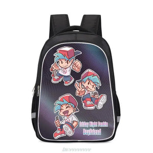 Cartoon Print Men Backpack for Teen School Daily Book Bag