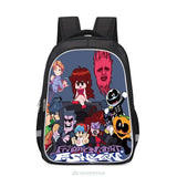 Cartoon Print Men Backpack for Teen School Daily Book Bag