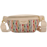 Rainbow Knitted Chest Bag Small Crossbody Bag Western Crossbody Bag