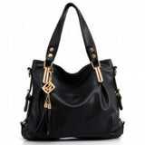 Tassel Large Tote Bag Shoulder Bag for Women with Tassel Detail