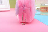 Cartoon Plush Unicorn Coin Purse Mini Zipper Key Earphone Storage Bag