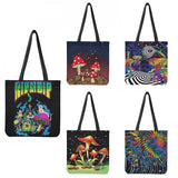 Cartoon Mushroom Printed Tote Outdoor Women Shoulder Bag