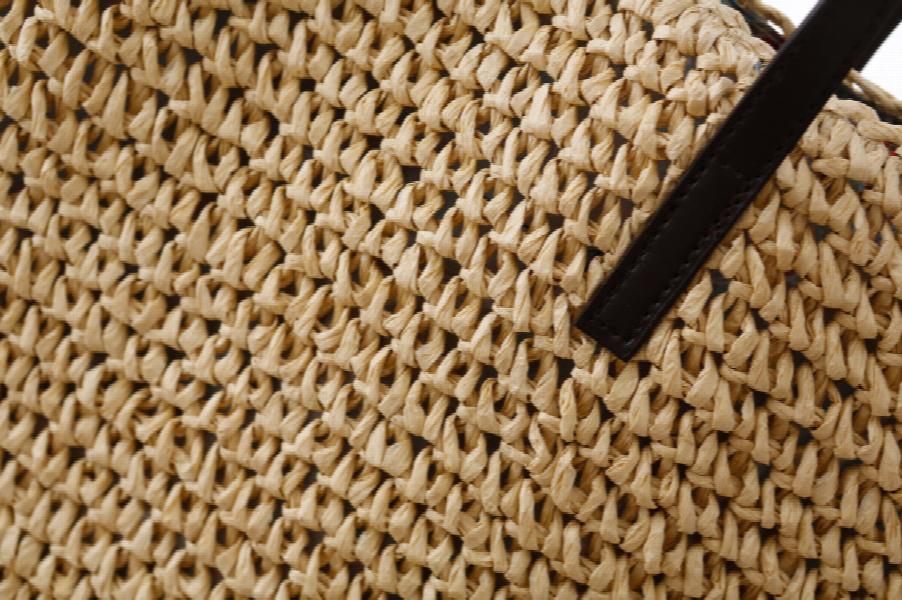 One Shoulder Straw Woven Women Tote Bag For Travel Beach