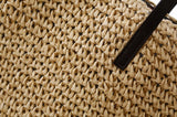 One Shoulder Straw Woven Women Tote Bag For Travel Beach
