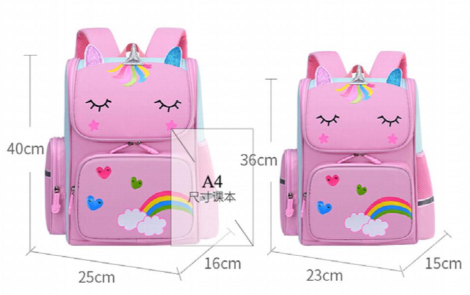 3D Cartoon School Backpack Girls Book Bag Kids - Luminous Kids Satchel