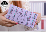 Cartoon Cat Long Wallet Small Fresh Two-fold Zipper Women's Wallet