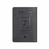 Leather Israeli Passport Cover Menorah Case Travel Wallet