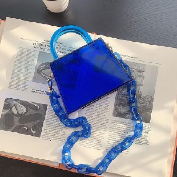 Acrylic Plastic Bags Small Ladies Hand-held Chain Handbags