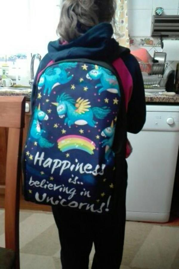 Dolphin Print Girls Schoolbag Animal Backpack for Children Lightweight