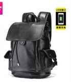 Leather Pumping Backpack with Clamshell Design