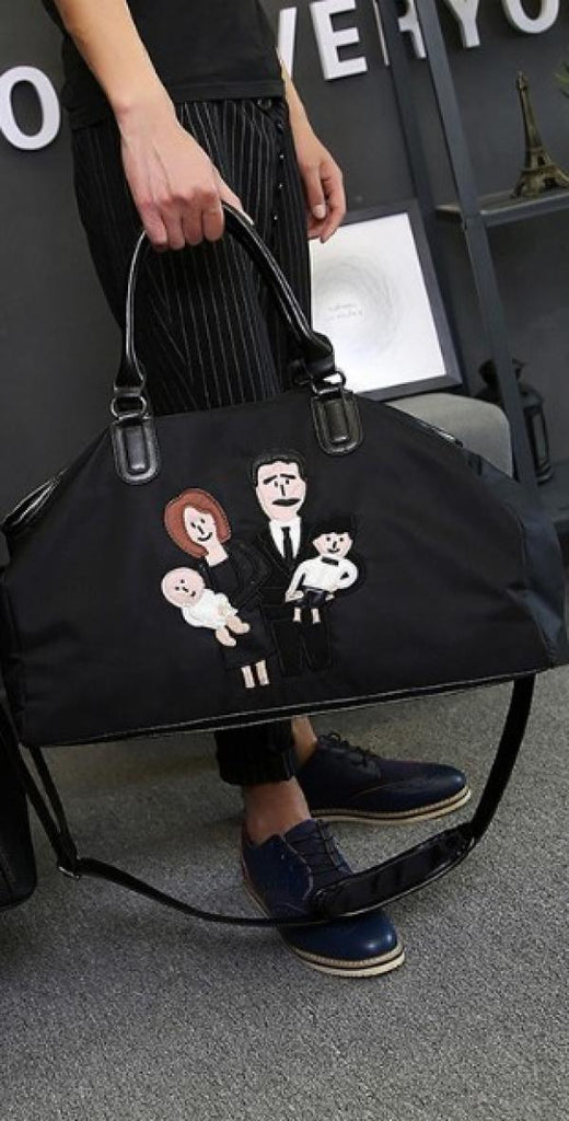 Oxford Waterproof Women's Backpack Mafia Family Cartoon