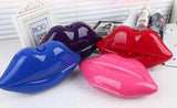 Acrylic Red Lips Evening Clutch Shoulder Handbag