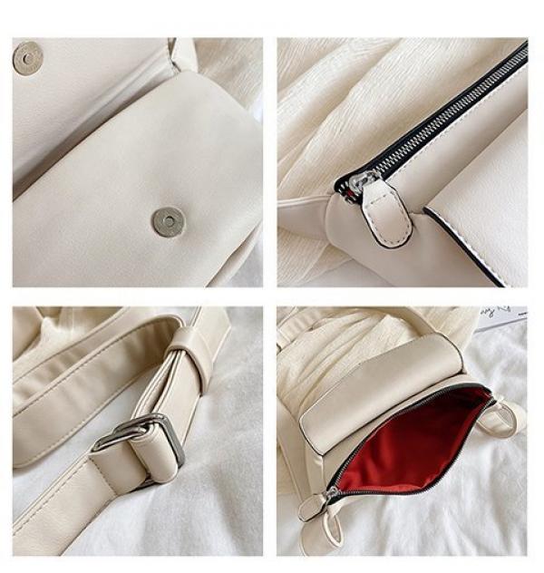 Casual Waist Bag Leather Shoulder Bag Women Fanny Pack