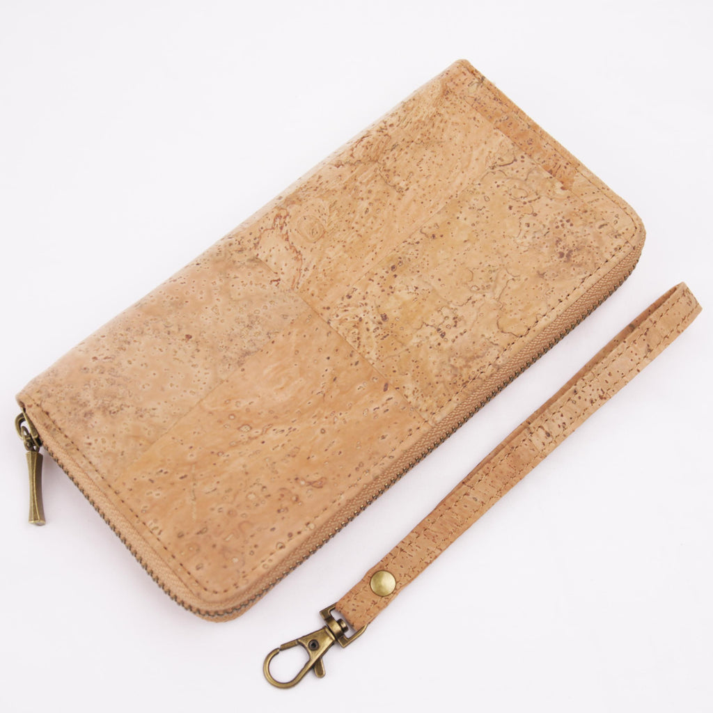 Red Floral Cork Wallet Gift for Vegan Women