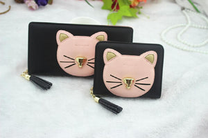 Cartoon Cat Women's Long Wallet Handbag Purse
