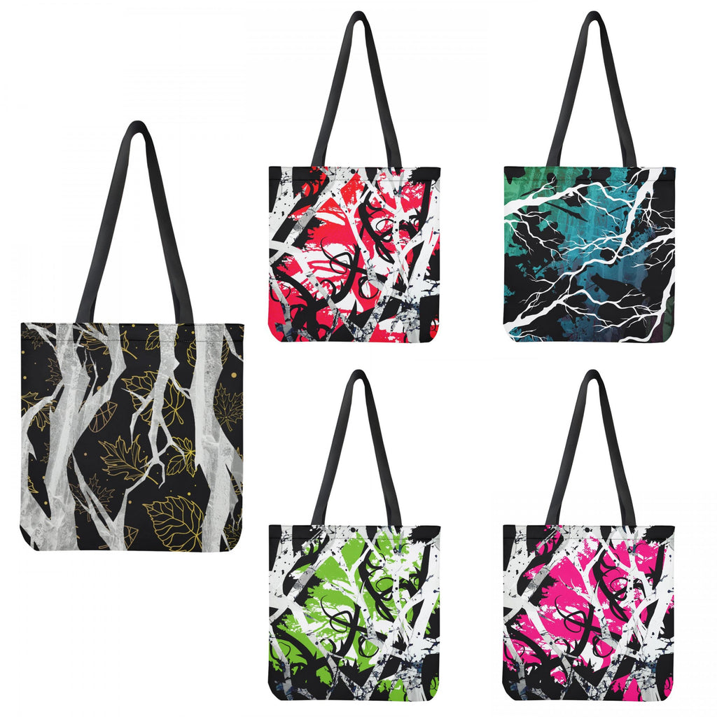Branch Printing Tote Bag Large Capacity Shoulder Bag Women Eco Reusable Shopper