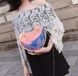 Flashy Laser Jelly Bag Mini Chain Beach Women's Bag