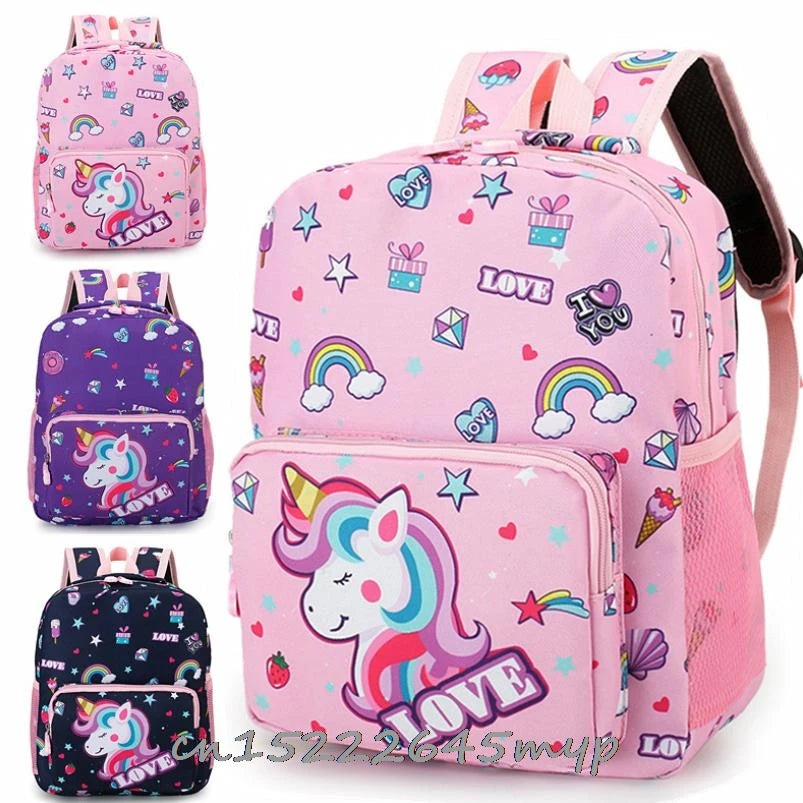 Kids Cartoon Pony Schoolbag Girls Princess School Bag Kindergarten Backpack