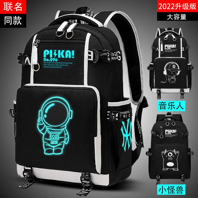 Luminous Children School Bags For Boys Kids Backpack Waterproof