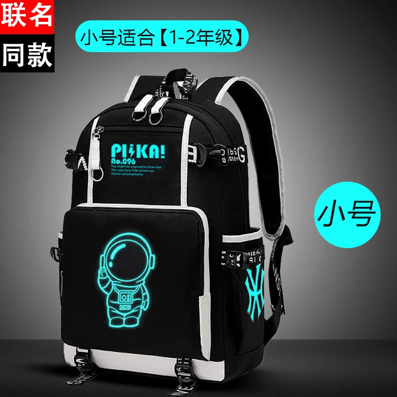 Luminous Children School Bags For Boys Kids Backpack Waterproof