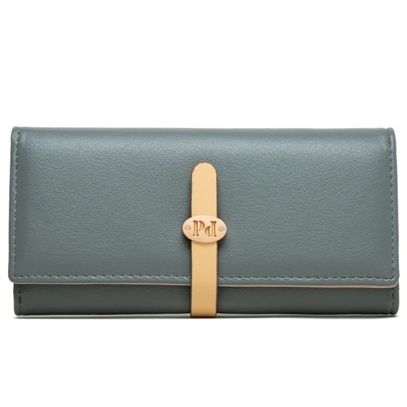 Women's PU Leather Handbag with Buckle Zipper