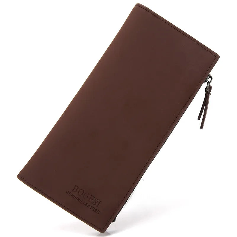 Men's Long Zip Wallet Business Handbag