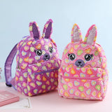 Plush Cat Bag Cartoon Schoolbags for Girls Small Kid Backpack