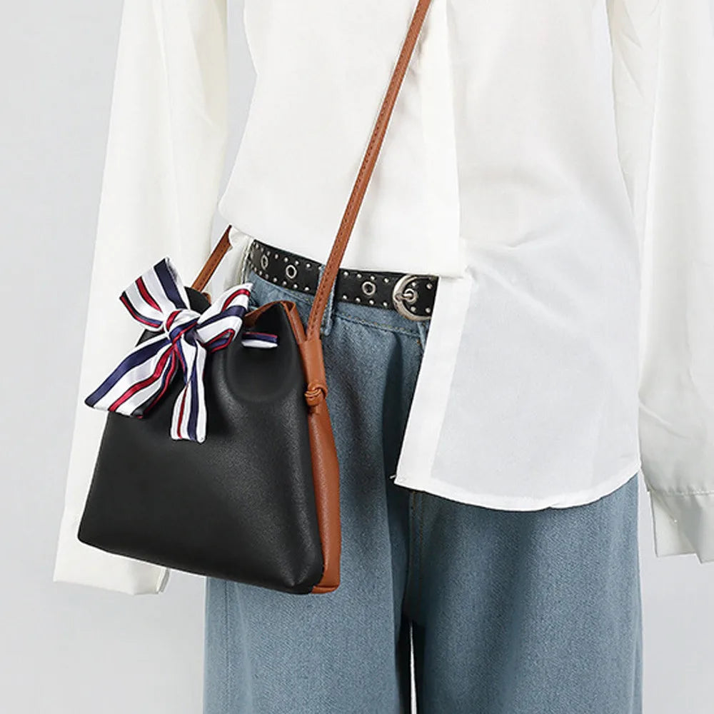 Bowknot Bucket Bag Crossbody Bag for Women