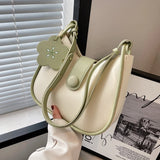 Versatile Contrast Messenger Bag One Shoulder Bucket Bag
