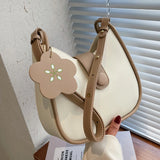 Versatile Contrast Messenger Bag One Shoulder Bucket Bag