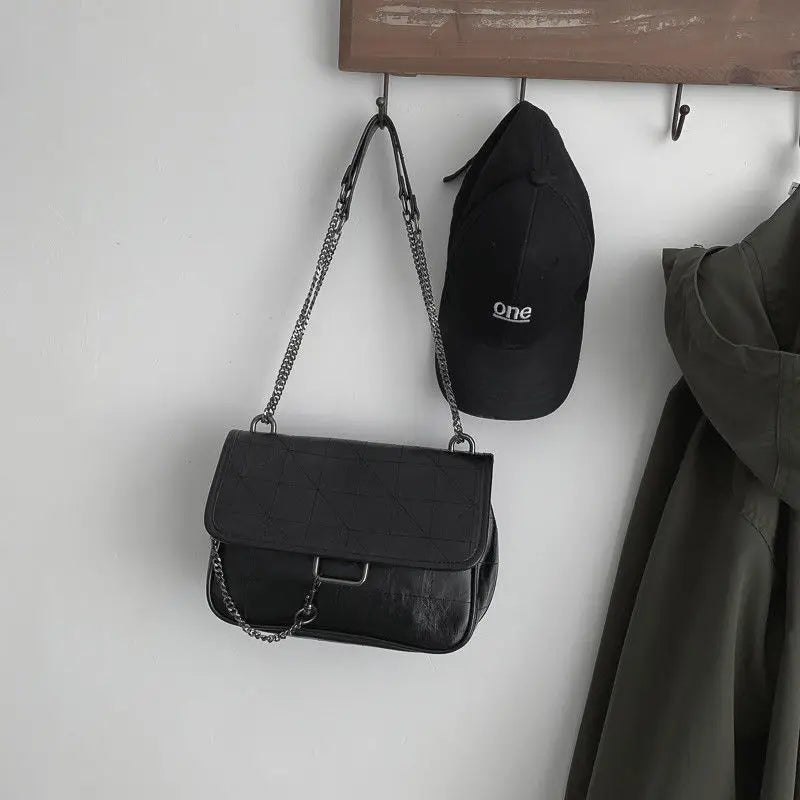 Crossbody Handbag for Women Rhombus All Match Large Capacity Shoulder Bag