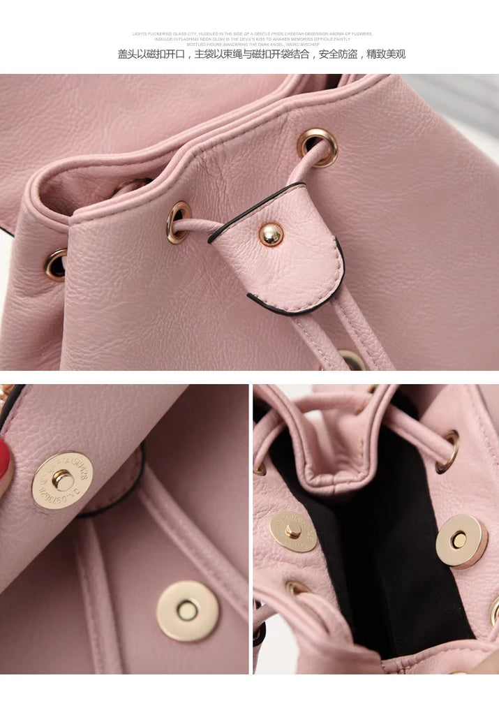 Stacy PU Leather Backpack for Women