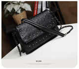 Stacy Bag Punk Rivet Shoulder Bag Lady Skull Print Bag