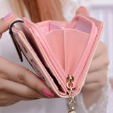 Cartoon Cat Long Wallet Small Fresh Two-fold Zipper Women's Wallet