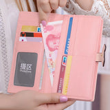 Cartoon Cat Long Wallet Small Fresh Two-fold Zipper Women's Wallet