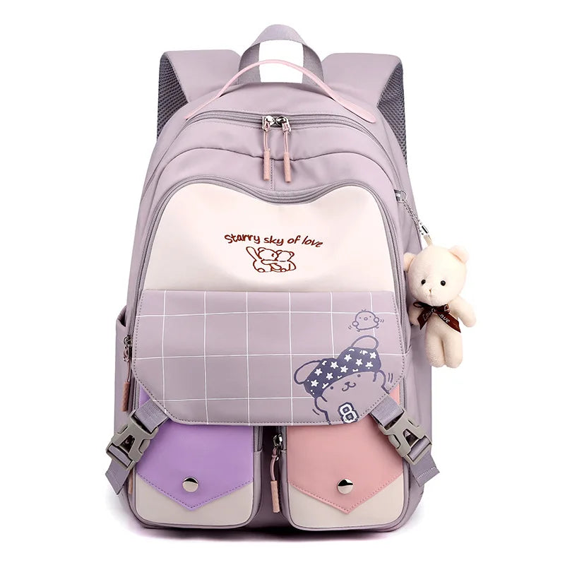 Waterproof Girls School Backpack Orthopedic Bag for Kids