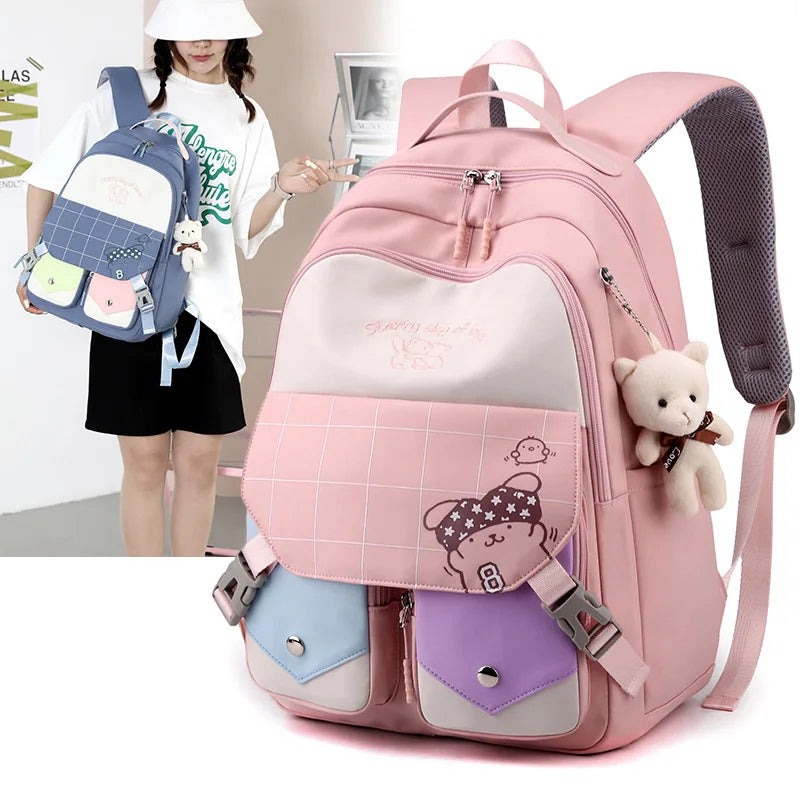 Waterproof Girls School Backpack Orthopedic Bag for Kids
